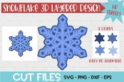 3d Layered Snowflake Paper Craft Product Image 1