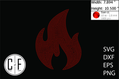 Flames Rhinestone Template Product Image 1