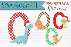 Christmas Dinosaurs Scrapbook Frames Ovals Product Image 1