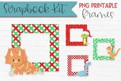 Christmas Dinosaurs Scrapbook Frames Squares Product Image 1