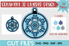 3d Layered Snowflake Ornament Paper Craft Product Image 1
