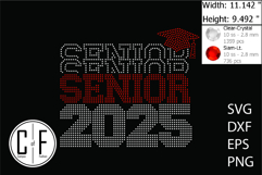 Senior 2025Rhinestone Template Product Image 1