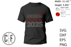 Senior 2025Rhinestone Template Product Image 2