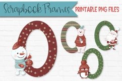 Rustic Christmas Santa Characters Scrapbook Frames Ovals Product Image 1