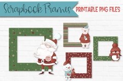 Rustic Christmas Santa Characters Scrapbook Frames Square Product Image 1