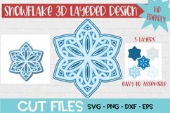 3d Layered Snowflake Paper Cutting Craft Product Image 1