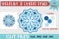 Snowflake 3d Layered Paper Craft Product Image 1