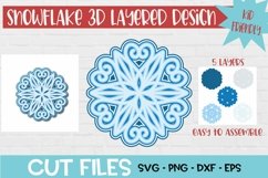Winter Snowflake 3d Layered Paper Craft Product Image 1