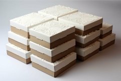 Elegant embossed white gift boxes on white background Product Image 1