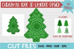 Christmas Tree Mandala 3d Layered Paper Craft Product Image 1