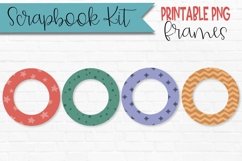 Retro Colors Scrapbook Frames Circle Product Image 1