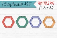 Retro Colors Scrapbook Frames Hexagon Product Image 1