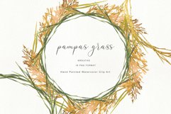 Watercolor Pampas Grass Wreath Collection Product Image 5