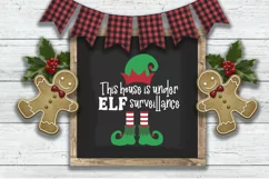 Christmas Elf Surveillance SVG - PNG, DXF, EPS, SVG, Cut Product Image 3