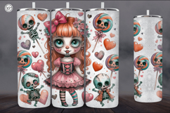 4 Zombie Doll Tumbler Wrap Sublimations, 20 oz Product Image 2