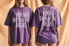 Violet Comfort Colors 1717 Front &amp; back T shirt Mockup Product Image 1