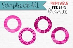 Valentine Patterns Scrapbook Frames Circle Product Image 1