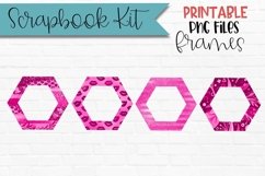 Valentine Patterns Scrapbook Frames Hexagon Product Image 1