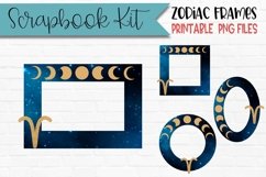 Aries Zodiac Scrapbook Frames Product Image 1