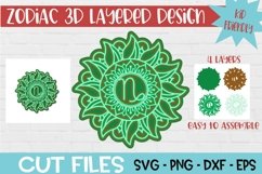 Capricorn Zodiac Mandala 3d Layered Paper Craft Product Image 1