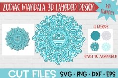 Libra Zodiac Mandala 3d Layered Paper Craft Product Image 1