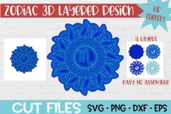 Scorpio Zodiac Mandala 3d Layered Paper Craft Product Image 1