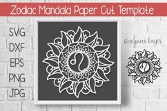 Leo Zodiac Paper Cut Template Product Image 1
