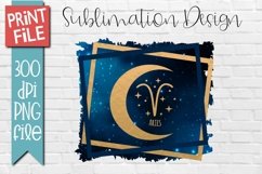 Aries Zodiac Sublimation Design Product Image 1