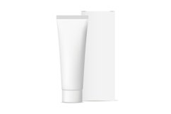 Cosmetic tube with packaging box mockup Product Image 1