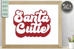Santa Cutie Retro Christmas SVG - PNG, DXF, EPS, SVG, Cut Product Image 4