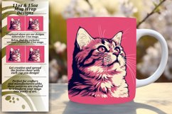 Whisker Whimsy: Colorful Cat Mug Sublimation Product Image 1