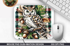 Owl Mouse Pad Sublimation, Animals Mouse Pad PNG Design Product Image 1