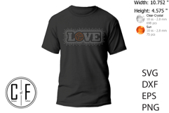 Love Volleyball Rhinestone Template Product Image 2