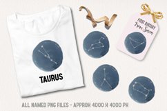 Star Sign Watercolor 12 Constellations Silver Navy Elements Product Image 3