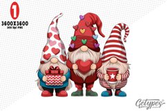 Valentine Gnome Sublimation Clipart - High Quality Design Product Image 3