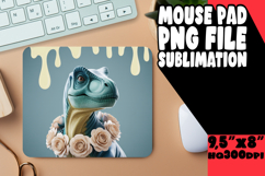 Sweet Mouse Pad Design Sublimation, Cute Dino Product Image 1