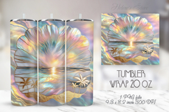 Palm tree summer beach tumbler 20oz wrap sublimation bundle Product Image 20