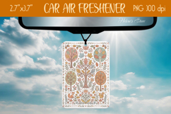 Fall Forest Animals Air Freshener Car sublimating design png Product Image 1