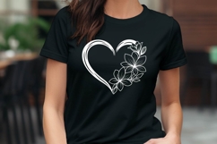 Flower Heart Svg , Flower Svg, Heart Svg Product Image 3