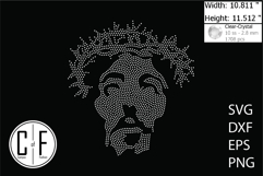 Jesus Face Rhinestone Template Product Image 1