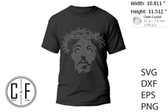 Jesus Face Rhinestone Template Product Image 2