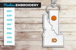 Idaho State Shaped Key Fob - ITH Embroidery Project Product Image 1