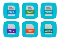 Set Of File Formats Icons Product Image 1
