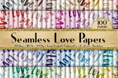 100 Seamless Love Pattern Digital Papers, Valentine Wedding Product Image 1