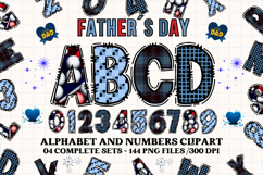Father’s Day Alphabet clipart, father’s day letters doodle Product Image 1