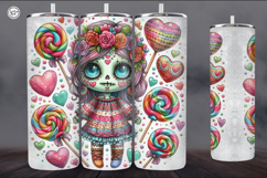4 Zombie Doll Tumbler Wrap Sublimations, 20 oz Product Image 5