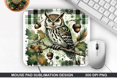Owl Mouse Pad Sublimation, Animals Mouse Pad PNG Design Product Image 1