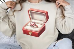 Cute Watercolor Valentines Day Clipart PNG Product Image 1