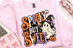 Spooky But Sweet PNG, Cute Witch Ghost Halloween Sublimation Product Image 3