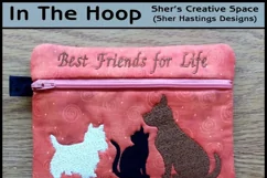 Best Friends Zipper Bag - Fully Lined, 5X7 HOOP Product Image 1